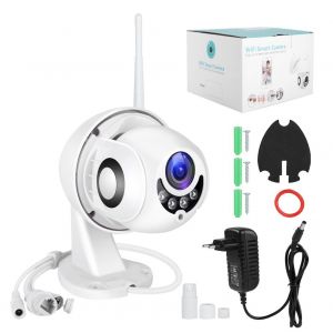 Camera de securite Wi-Fi 1080P HD resistante aux intemperies, vision nocturne IP sans fil, 100-240 V, UE - Neuf