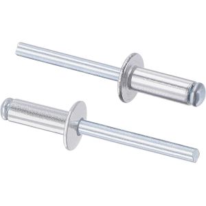 Rivets Aveugles Rivets Traction Aluminium Noyau Décoration Rivets 6mm Diamètre 16mm Prise Longueur Argenté 50Pcs - Neuf