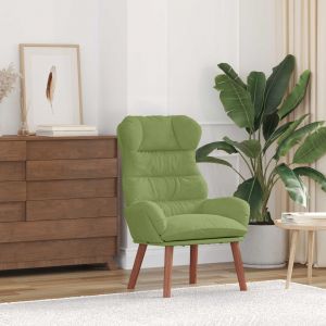 vidaXL fauteuil Vert clair 69 x 74 x 93 cm Velours - Neuf