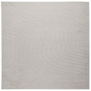 Vidaxl Tapis De Surface Carr&eacute; Cr&egrave;me 120 X 120 Cm - Neuf