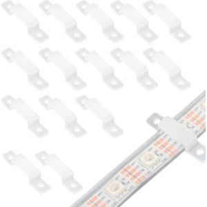 100pcs Clip De Fixation Ruban Led, Attache Ruban Led 10mm Pour Supports De Fixation Clips Bande Led 10mm Wide Waterproof - Sans Les Vis - Neuf