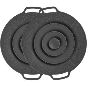 Subzonal-Lot De 2 Couvercles En Silicone Universels &Oslash; 15&iquest;25 Cm &iquest; Anti-D&eacute;bordement & Anti-&Eacute;claboussures &iquest; Sans Bpa, R&eacute;sistants &Agrave; La Chaleur Et Compatibles Lave-Vaisselle - Neuf