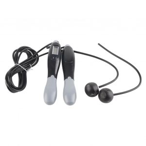 Corde A Sauter Electronique Sans Fil Avec Batterie Et Comptage Numerique Pour Le Fitness Et Le Sport, Grise - Neuf