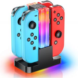 Ershi-Coque De Station D'accueil Pour Manette Ps Joy Cons, Compatible Avec Manette Nintendo Switch Et Contrôleur Oled Avec 6 Modes[604] - Neuf