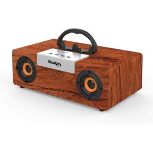 Haut-Parleur Bluetooth, Haut-Parleurs Portables Sans Fil En Bois 50 W, Autonomie De Lecture 24 Heures Sur 24, Batterie 4400 Mah, Basses Puissantes, Carte Tf, Lecture Usb - Fête, Extérieur - Neuf