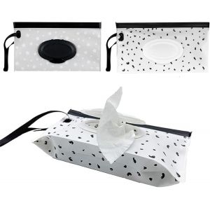 Boite Lingettes Humides,2 Pièces Pochette De Lingettes Humides,Distributeur Lingettes Humides,Pochette Lingettes Bébé,Sac À Lingettes Mouillées, Boite Lingette Bebe,Sac Lingettes Humides.[R28] - Neuf