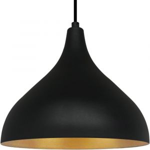 Suspension Design Moderne Noir Or D35cm H25cm Metal E27 Pour Salon Salle A Manger Chambre Bar Cafe - Hct Style - Neuf