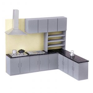 1:25 &eacute;chelle maison de poup&eacute;e armoires de cuisine ensemble mini meubles cuisini&egrave;re lavabo - Neuf