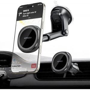JGD-Support Telephone Voiture Magnetique,[Ventouse Puissante +17*N52 Aimants] Porte T&eacute;l&eacute;phone Voiture pour Grille Aeration/Tableau de Bord/Pare-Brise Compatible avec iPhone & Magsafe Case - Neuf