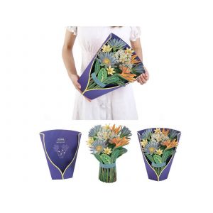 Kit De Carte De V?ux 3d Pop-Up Avec Bouquet D'oiseaux De Paradis Pour La F&ecirc;te Des M&egrave;res - Neuf