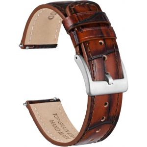 Eryi-Bracelets De Montre Cuir De Grain D'alligator, Relâchez Rapidement Le Bracelet De Montre De Remplacement Pour Hommes, Largeur De Bande 18mm 20mm 22mm - Neuf