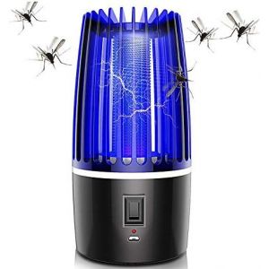 BRS-Lampe Anti Moustique Exterieur, Insectaway UV Tue Mouche Electrique Intérieur Piège à Mouche Destructeur d'Insectes Moustique Tueur Lampe Attrape Mouche, Efficace Portée 90m² (Rouge) (Noir) - Neuf