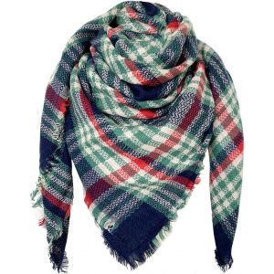 Kalanka-Écharpe Chale Femme Cachemire Châle Grand Plaid Tissu Glands Foulard Oversize Ponchos Carreaux Shawl Automne Hiver Et Capes Acrylique Souple Chaud Scarf - Neuf