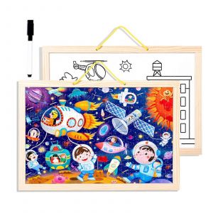 Puzzle En Bois Cr&eacute;atif Pour Tout-Petits, Exercice De Patience, Jeu De Dessin &Eacute;ducatif, Jeu De Soci&eacute;t&eacute; Parent-Enfant-Espace - Neuf