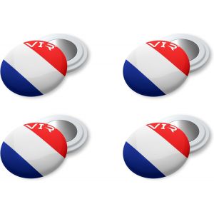 Jexnovashop-Porte-Dossard Aimant Running - Pack 4 Aimants Dossards Triathlon, Fixation Haute R&eacute;sistance, Porte Dossard Trail, Running Femme Accessoire Avec Drapeaux De Pays - Neuf