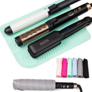 Kal-Grand Tapis Pochette Resistant A La Chaleur De Silicone Pour Boucleur A Cheveux, Lisseur, Seche Cheveux, Fer A Boucler Onduler Automatique, Fer A Lisser Vapeur, Brosse Chauffante Lissante - Neuf