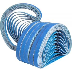 30 Pièces 10 X 330 Mm Bandes Abrasives ¿Corindon De Zirconium,Grain 60 Pour Ponceuses À Bande Pneumatiques,Ponceuses À Doigts - Neuf