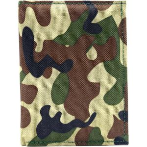 TRAHOO-- Portefeuille Homme - Format Moyen Classique - 3 Volets - 7 Carte Bleu, permis Conduire, Papier, Monnaie - Cuir synth&eacute;tique (Nylon, Vert) - Neuf