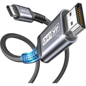 MEVRONISSHOP-C&acirc;ble USB C vers HDMI 4K 60Hz 2M Compatible avec 4K 30Hz pour Thunderbolt 3 iPhone 17 16 Pro 15 MacBook Pro Air 2018 iPad Pro Galaxy S25 S24 S10 S9 Surface Book - Neuf