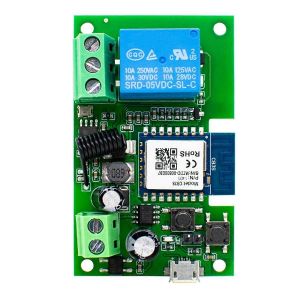 Wifi Smart 7-32V 10A Relais Contr&ocirc;leur 433RF Porte Garage Ouvre-Garage Smart Life Tuya APP Self-Locki - Neuf