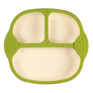 Assiette D'alimentation Pour B&eacute;b&eacute; En Silicone De Qualit&eacute; Sup&eacute;rieure Avec Base &Agrave; Ventouse &iquest; Plateau &Agrave; 3 Compartiments Pour Une Organisation Facile Des Repas - Neuf