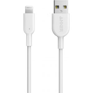 KALANKA-cable iPhone, PowerLine II C&acirc;ble Lightning vers USB r&eacute;sistant certifi&eacute; MFi pour iPhone XS/XS Max/XR/X/8/8 Plus/SE/7/7 Plus/6s/6/6 Plus/5S/5/iPad Pro(Blanc, 0,9m) - Neuf