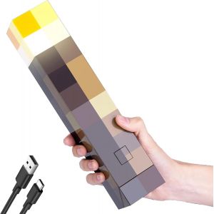 Lampe Murale Torche Mcraft - Lampe De Nuit Rechargeable 11"" Usb-C Pour Lampe De Chevet Pour Salon, Jeu, Studio, Chambre, Jaune - Neuf