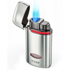 KALANKA-Briquet Tempête Rechargeable, 3 Flammes Jet Puissantes, Réglables et Coupe-Vent, Vendu sans Gaz - Neuf