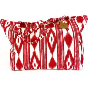 nzqaf-Grand Sac de Plage XXL Extra Large Famille - Style Méditerranéen/Doublure à l'Intérieur / 40L - Sac Cabas de Femme en Grand Format ou Grand Tote Bag pour l'Été - Neuf