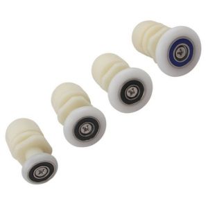 Lot de 8 roulettes de cabine de douche, 20 mm, coulissantes en verre, solides et durables, couleur crème - Neuf