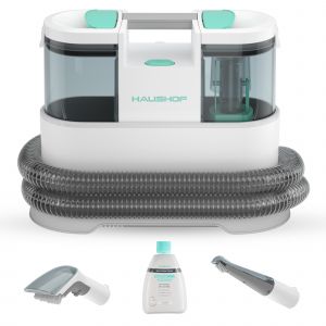Nettoyeur de Tapis HAUSHOF, Shampouineuse Canape avec Moteur Puissant de 450 W, Injecteur Extracteur, Nettoyeur de Tapis Portable pour Meubles, Voiture, Tissus, Moquettes, Animaux, 38,5 * 19,6 * 30 CM - Neuf