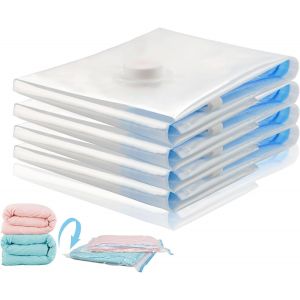 KALANKA-Lot de 4 sacs sous vide pour vêtements - 100 x 80 cm - Réutilisables - Sacs de compression pour vêtements, voyages, couettes - Neuf