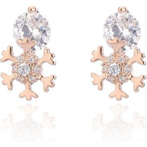 Kal-Femme Mixte Homme Enfant Genuine Gold And Silver Plated Copper Or Rose Ronde Incolore Oxyde De Zirconium - Neuf