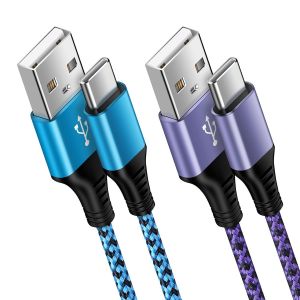 KALANKA-Cable USB C Charge Rapide,[2M+2M] C&acirc;ble USB vers USB C.Cable Type C Nylon C&acirc;ble USB C Charge Rapide pour Samsung Galaxy S26 S25 S24 S23 FE S22 S21 A56 A55 A54 A35 A34 A17 A16 A15 A14, iPhone - Neuf