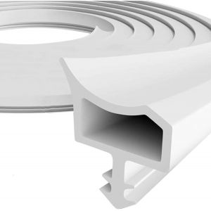 Joint de porte autocollant en caoutchouc,15 m,blanc,avec rainure de 4 mm,profondeur de rainure 7 mm,feuillure de 12 mm - Neuf