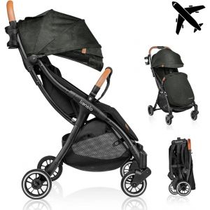 Asfasfq-Lionelo Julie One Poussette Canne Legere Ultra Compacte Pliable En Un Seul Geste (0-22 Kg), Sac De Transport, Repose-Pieds Dossier, Réglable Jusqu'à, Moustiquaire - Neuf
