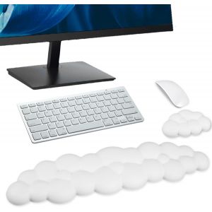 Repose-poignet pour clavier, repose-poignet ergonomique en forme de nuage avec mousse &agrave; m&eacute;moire de forme en cuir synth&eacute;tique, repose-poignet Cloud avec dessous antid&eacute;rapant, joli repose-poignet - Neuf