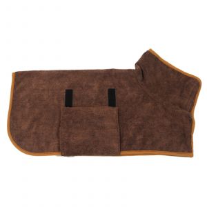 Hjlian (Taille S Marron) Serviette De Bain Pour Animaux De Compagnie Peignoir En Microfibre Pour Chien Serviette Absorbante Pour Chat - Neuf