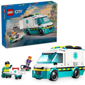 KALANKA-City L¿Ambulance de Secours - Jeu de Construction avec 2 minifigurines de skateuse et d¿ambulancier - Jouet interactif pour garçons et Filles dès 5 Ans - Idée de Cadeau pour Jeunes Enfants 60 - Neuf