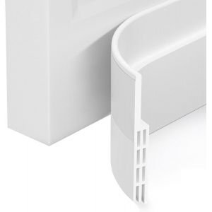 Bas de Porte Isolant,Anti-courant d'Air & étanchéité Porte Souple Silicone Boudin de Porte Isolant Froid pour l'isolation Contre le Froid,Bruit & l¿humidité (Blanc,1 Rouleau (5 cmx100 cm)) - Neuf