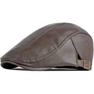 B&eacute;ret Marron Pour Homme, Casquette Plate Vintage En Lierre, Style Gavroche, Pour L'automne Et L'hiver - Neuf