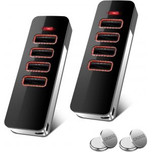 MEVRONISSHOP-Lot de 2 Télécommande Porte de Garage 868 MHz, Télécommande 4 Canaux, Compatible avec Telecommande Sommer 4018V000, 4015862001900, S10019-00001 Rolling Code - Neuf