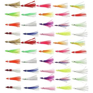 Lot De 50 Leurres De Peche Phosphorescents, Artificiels, Souples, Pour La Peche A La Traine, Au Calmar, 5 Cm - Neuf