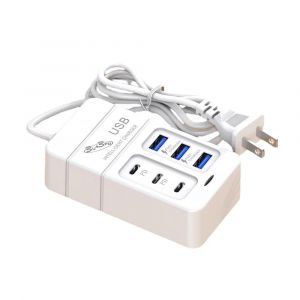 Station de chargeur rapide PD 35W, 6 Ports USB C, adaptateur Hub USB pour iPhone Samsung Xiaomi téléphone ue US, prise murale, multipriseUS Plug 3USB3PD - Neuf