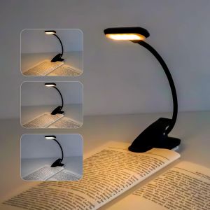 Lampe De Lecture Rechargeable, 9 Led Liseuse Clip Rechargeable Usb, 3 Couleurs Protection Des Yeux & Gradation En Continu, Liseuse Lampe Clip, Mini Veilleuse Lire Au Lit, Enfant, Voyage - Neuf