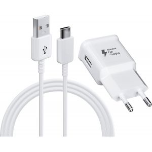 KALANKA-Chargeur USB avec Cable de Charge USB Type-C Chargeur Rapide pour Samsung Galaxy S8 S8+ S9 Plus S10 S10 Plus S10e A50 A51 A12 A10e A15 A14 A32 A42 Note 8/9, Chargeur Rapide de Rechange d'orig - Neuf