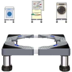 Support De Machine &Agrave; Laver - Socle Pour R&eacute;frig&eacute;rateur, S&egrave;che-Linge Et Cong&eacute;lateur - Charge Ours : 150 Kg - Hauteur R&eacute;glable (40-60 Cm, 13-16 Cm) - Neuf