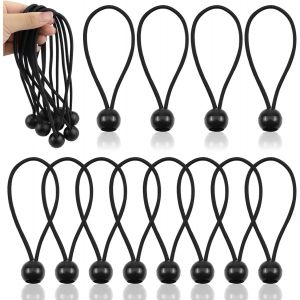CHECARZHN--NO1-Lot De 12 Tendeurs De Bâche Avec Boules, Durables, Portables, Réglables, Flexibles Pour Bannière, Bâches, Support De Bâche, Mâts De Drapeau - Neuf