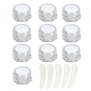 10 PCS Forme de diamant Vide Pots en plastique Pot Récipients cosmétiques étanches réutilisables pour crèmes lotions cosmétiques - Neuf