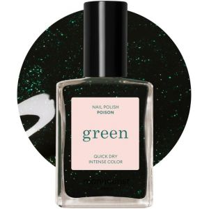Uur-Green Vernis &Agrave; Ongles Vert Paillet&eacute; Poison - Vernis &Agrave; Ongles Classique 9-Free, Vegan Et Bio Sourc&eacute; - Effet Manucure Professionnelle - Vernis - Vernis Ongles - Nail Polish - 15ml - Neuf